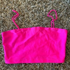 Shein hot pink crop top